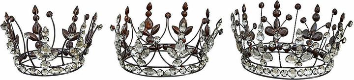 Actual product image Loberon Deco Crown Set of 3 Bigas antique silver