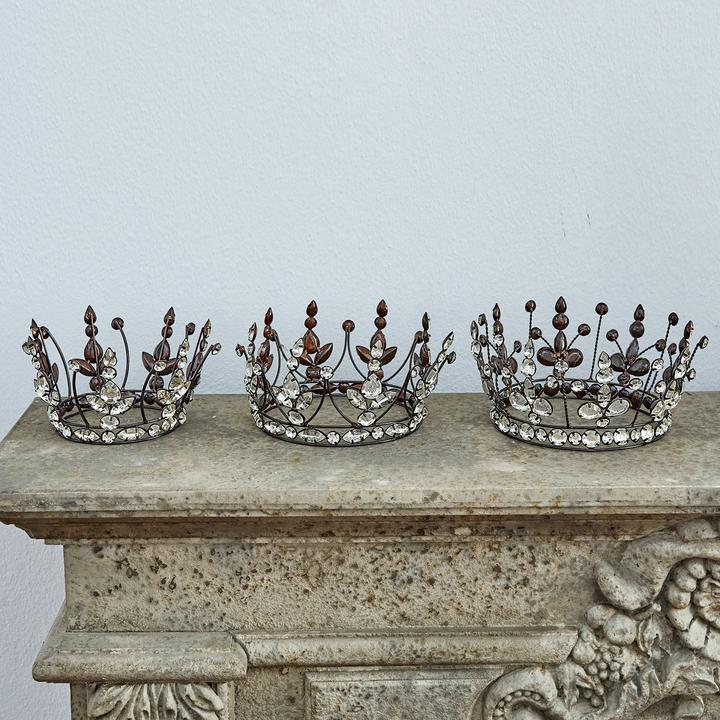 Actual product image Loberon Deco Crown Set of 3 Bigas antique silver