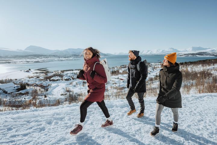 Produktbild Quechua Parka Winterjacke Herren warm bis -10 °C wasserdicht Winterwandern - SH500 blau (M)