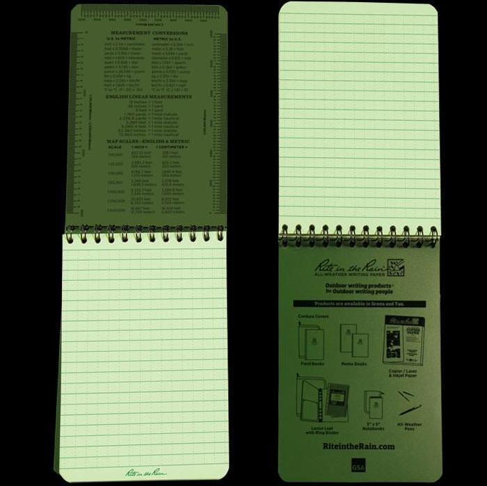 Actual product image Rite in the Rain All-weather notebook (Checked, Hardcover)