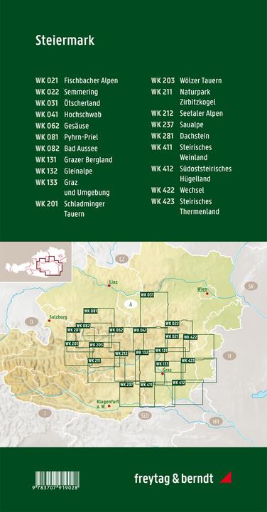 Produktbild Steiermark, Wanderkarten Set 1:50.000