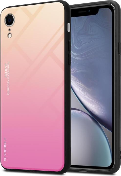 Produktbild Cadorabo TPU 2 Farben Glas Cover (Apple iPhone XR)