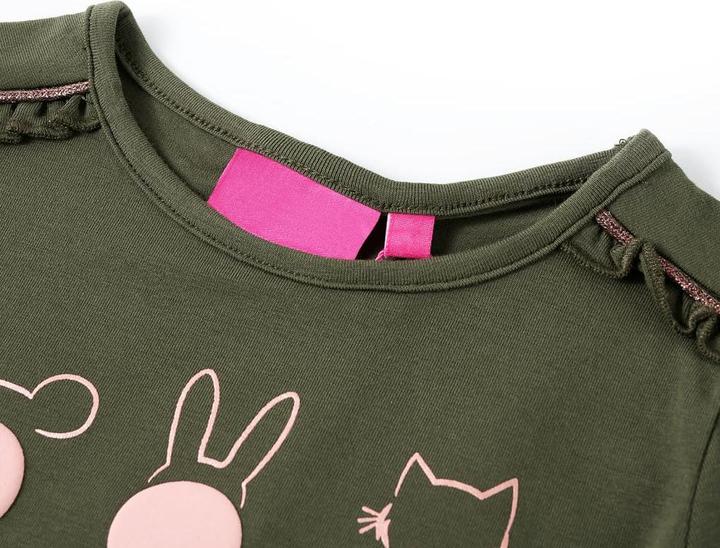 Produktbild VidaXL Kinder-Langarmshirt Khaki 140,Material: 95 % Baumwolle. 5 (140)