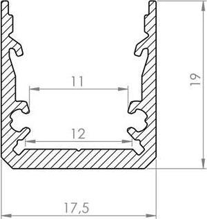 Produktbild LEDsON Slimline 15fl - Leistungsstarker Aluminiumprofil F?R Led-Streifen - Premiumqualit?T - Silber - 2 m (200 cm)