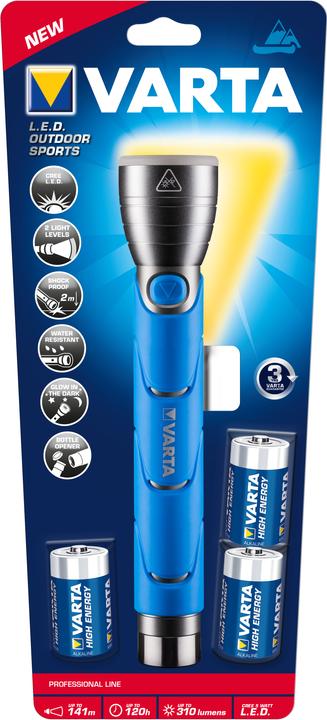 Produktbild Varta Taschenlampe Outdoor S 3C (25 cm, 310 lm)