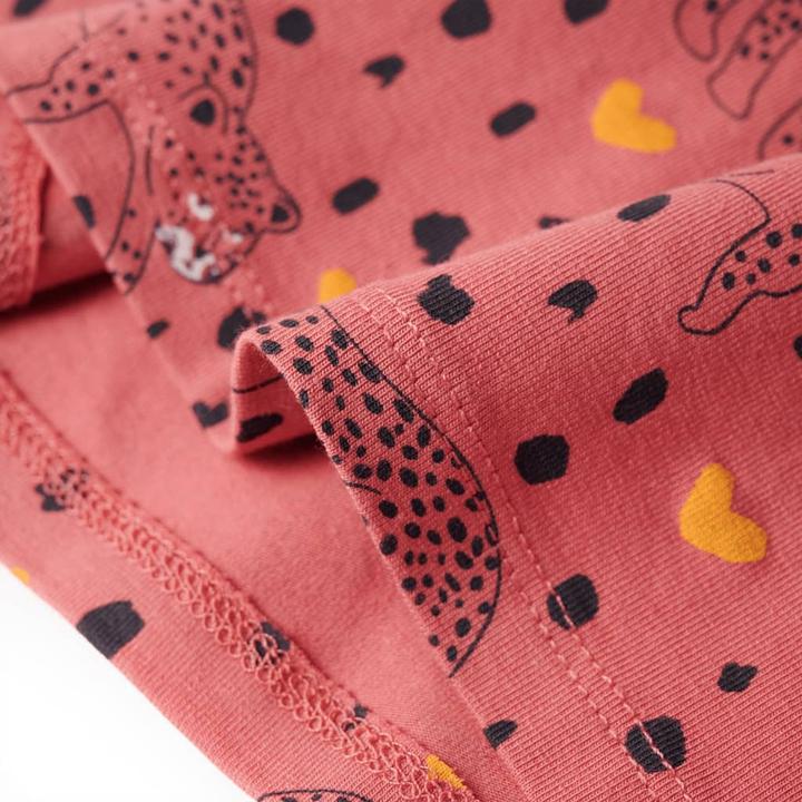 Produktbild VidaXL Kinderpyjama mit Langen Ärmeln Altrosa 104,Material: 95 (104)