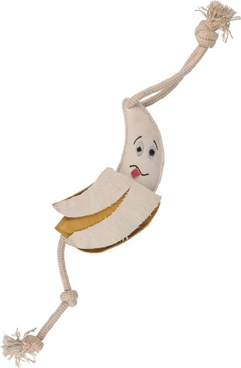 Actual product image Benji & Flo Crazy Faces Go Bananas Suede Dog Toy