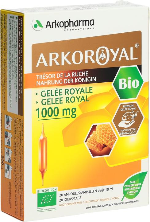 Image du produit Arkopharma Arkoroyal Bio Gelée Royal 1000mg (20 pièce(s), Ampoules, 385 g)