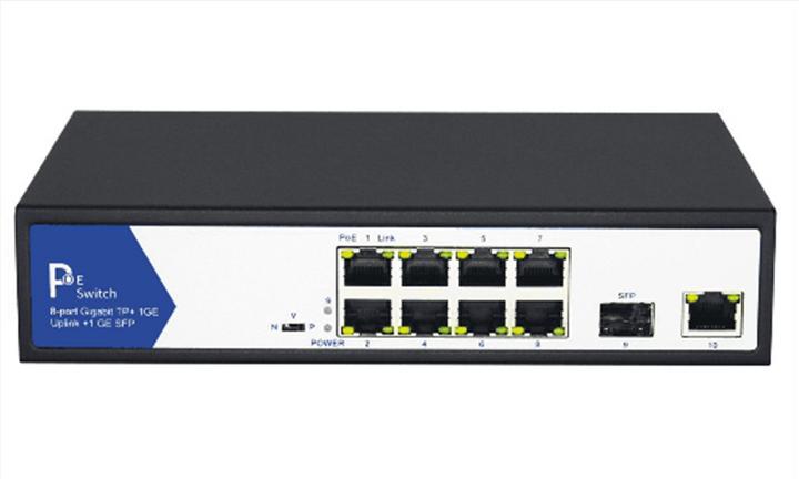 Produktbild Value PoE 10/100 Sw. 8x+ 1xGiga+1xSFP (10 Ports)