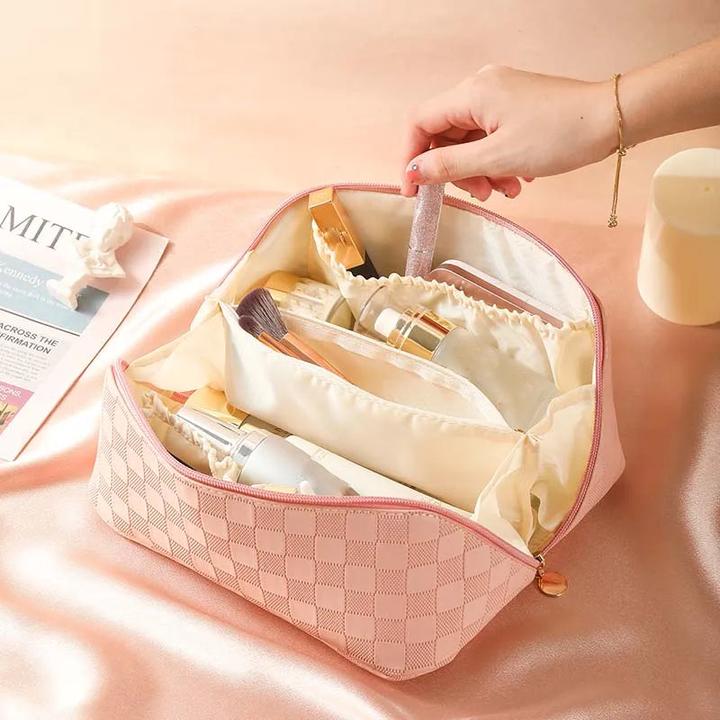 Produktbild Only-Bags.Store Kosmetiktasche PU Makeup Pouch Grosses Fassungsvermögen Luxus Waschbeutel Multifunktionale Reise
