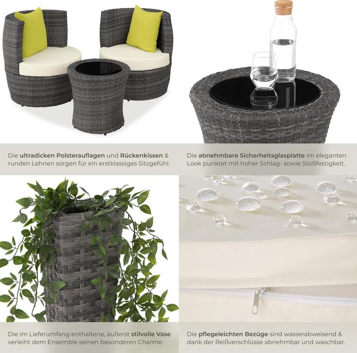 Actual product image tectake Rattan seating group Nice