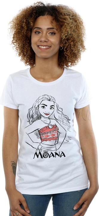 Actual product image Disney Womens/Ladies Moana Sketch Cotton T-Shirt (XL)