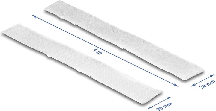 Produktbild Delock Klettband selbstklebend mit Haft- und Flauschband L 1 m x B 20 mm weiss (20 mm)