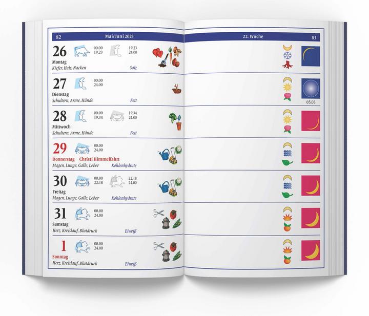Produktbild Heyne Ludwig Taschenkalender Mit dem Mond leben (10 x 15,5 cm, Harter Einband, Deutsch)