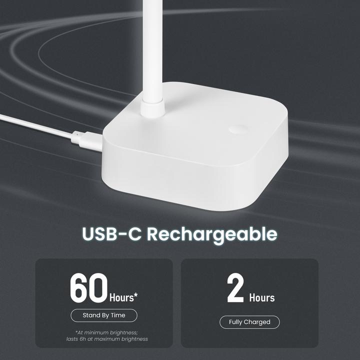 Actual product image Yeelight Jasmine Rechargeable Desk Lamp –⁠⁠⁠⁠⁠⁠ YLYTD-0039