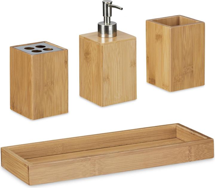 Actual product image Relaxdays Bathroom accessories set