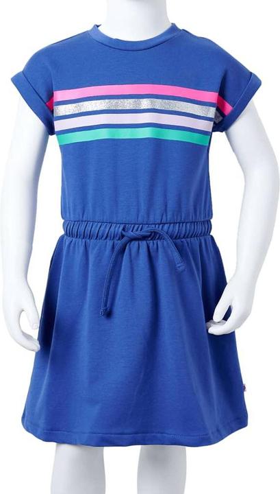 Actual product image VidaXL Children's dress with drawstring cobalt blue 92,Material: 95 (92)