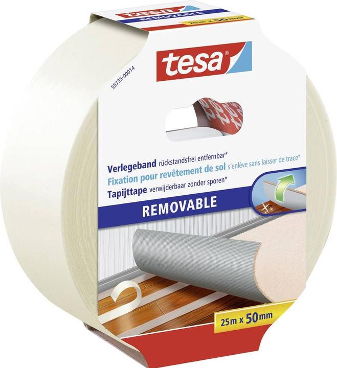 Actual product image tesa REMOVABLE installation tape, double-sided adhesive tape, removable without leaving any residue (50 mm)