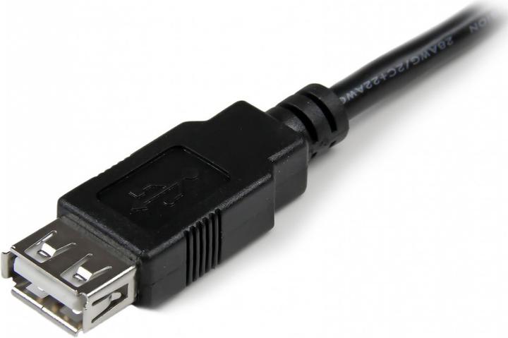 Produktbild StarTech USB 2.0 Verlängerung 15cm - USB-A Verlängerungskabel Stecker auf Buchse - Schwarz (0.15 m, USB 2.0)