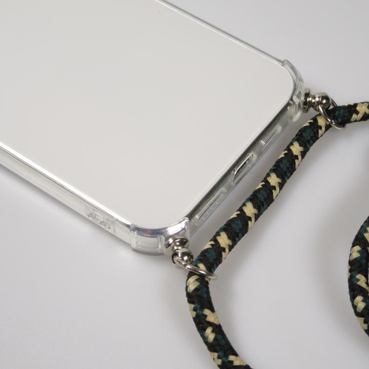 Produktbild PhoneLook Hülle Gummi transparent bumper mit Seil Grün / gold (Apple iPhone 15 Pro Max)