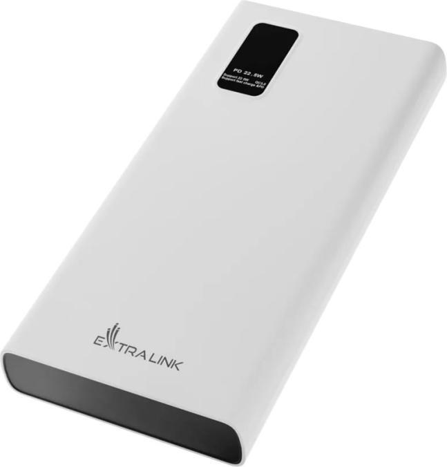 Actual product image Extralink EPB-067W power bank Lithium Polymer (LiPo) White (10000 mAh, 22.50 W, 37 Wh)
