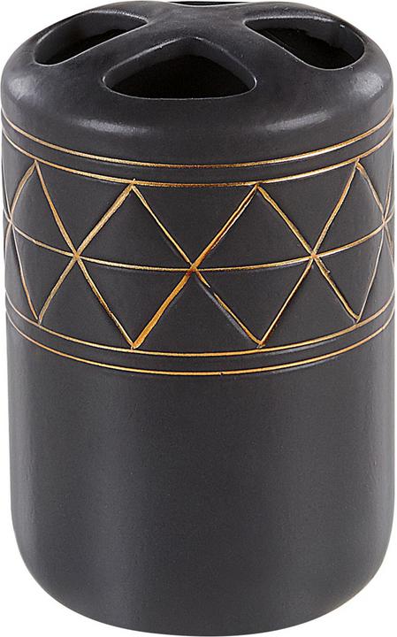 Produktbild Beliani Badezimmer Set 5-teilig Keramik schwarz / gold LANCO