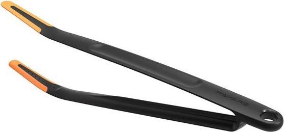 Actual product image Fiskars Multi-purpose tongs, length: 29 cm, plastic/silicone, Functional Form, black/orange, 1027303