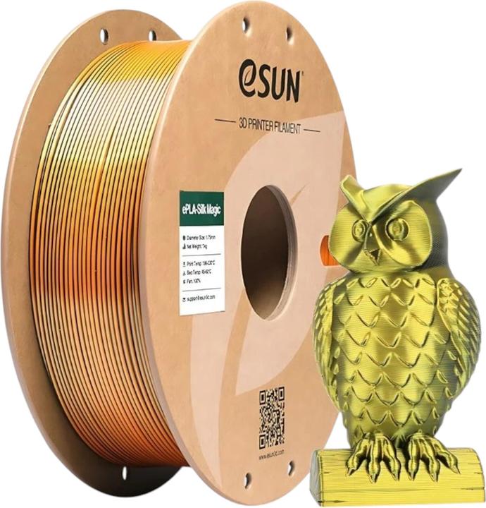 eSUN EPLA-SILK MAGIC 1,75mm BLACK GOLD 1kg (PLA, 1.75 mm, 1000 g, Mehrfarbig)