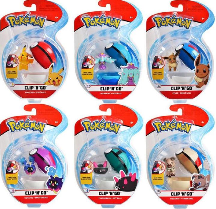Actual product image Jazwares Clip'n'Go Poké Balls