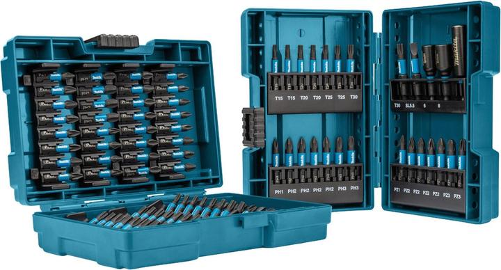 Makita Impact Black-Bit-Set (Kreuz Phillips PH M2, Kreuz Phillips PH M3, Kreuz Pozidriv PZ M2, Kreuz Pozidriv PZ M3, Innensechsrund TX M20, Innensechsrund TX M30)