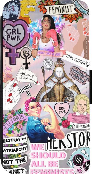 Produktbild PhoneLook Hülle Wallet schwarz Girl Power Collage (Apple iPhone 13 Pro Max)