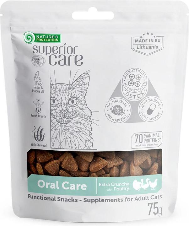 Image du produit Nature's Protection Oral Care with Poultry pour chats adultes, 75g (Adulte, 20 pcs, 70 g)