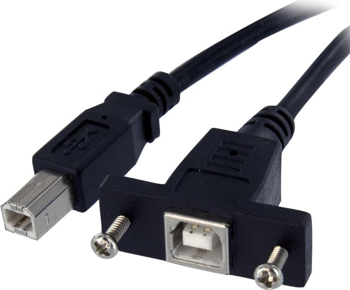 Produktbild StarTech 90cm USB B auf B Blendenmontage Kabel - Bu/St - USB Verlängerungskabel - Einbaubuchsen Kabel Verl... (0.91 m, USB 2.0)