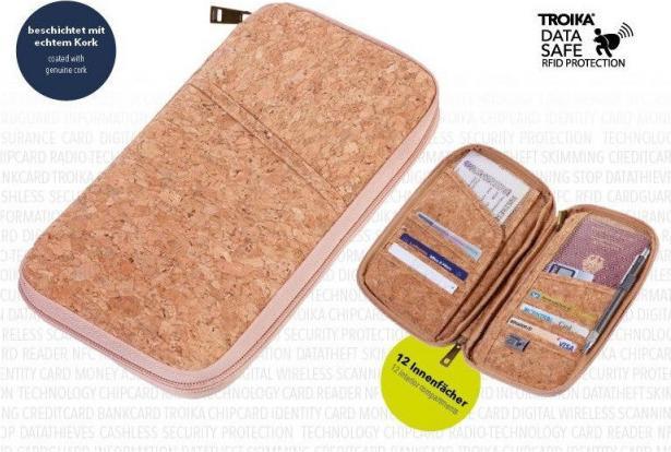 Produktbild Troika Kreditk.Etui SAFE FLIGHT Kork beige (Reisepasshülle)