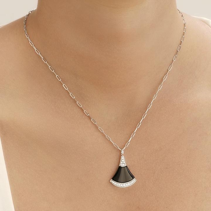 Produktbild Charles Garnier Halskette aus Silber, schwarzem Achat, Zirkonoxid (Silber)