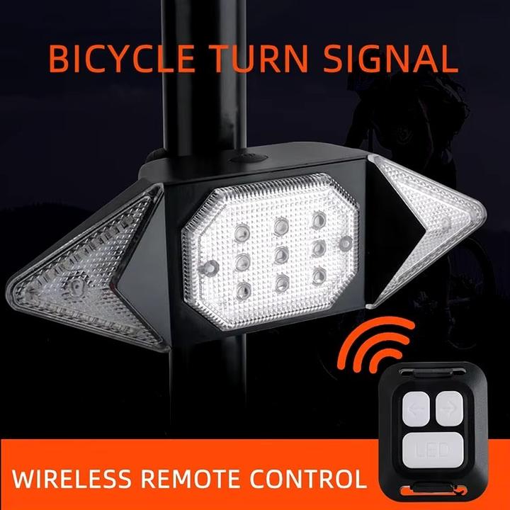 Produktbild Boruit Fahrradrücklicht mit aufladbarem USB-Blinklicht + kabellose Fernbedienung