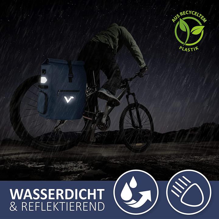 Actual product image Valkental ValkPro Bike Bag - 23L, Blue (26 l, Luggage carrier bag)
