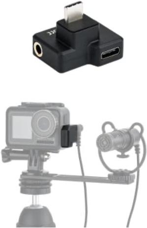 Actual product image JJC AD OA1 3.5mm Mic/USB C Adapter