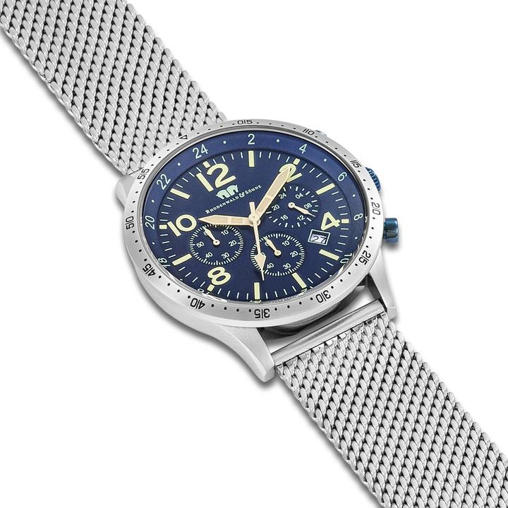 Produktbild Herren Chronograph Flight Captain Edelstahl Silber - 34126 (Chronograph, 43.80 mm)