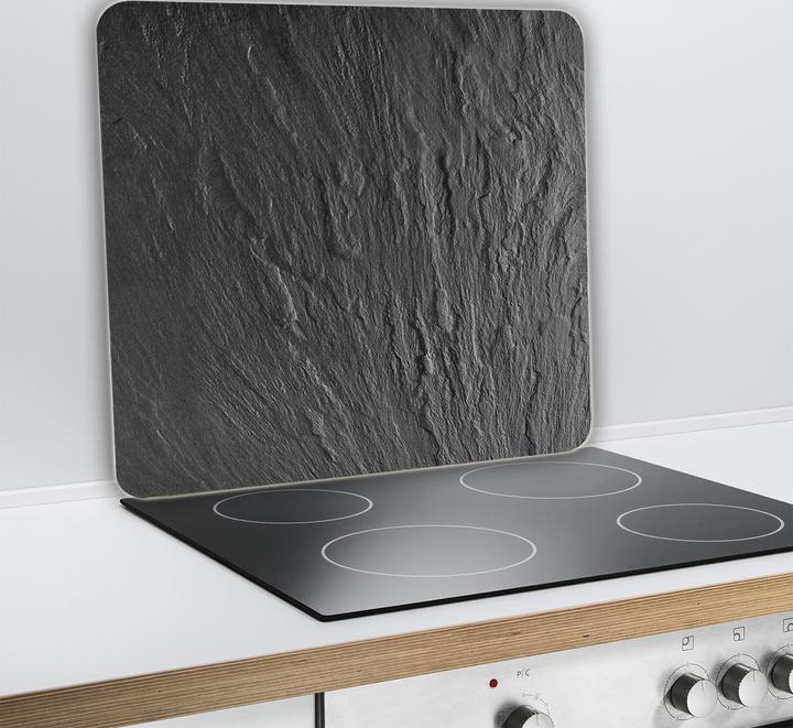 Image du produit Wenko Plaque de cuisson, planche à découper, plan de travail 3 en 1 en verre, aspect ardoise