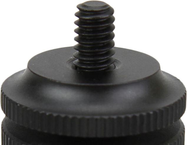 Produktbild Caruba Blitzschuh Adapter Universal Blitzschuh > 1/4" AuÃengewinde (mit DistanzstÃ¼ck) Schwarz (Blitzgerät Adapter)