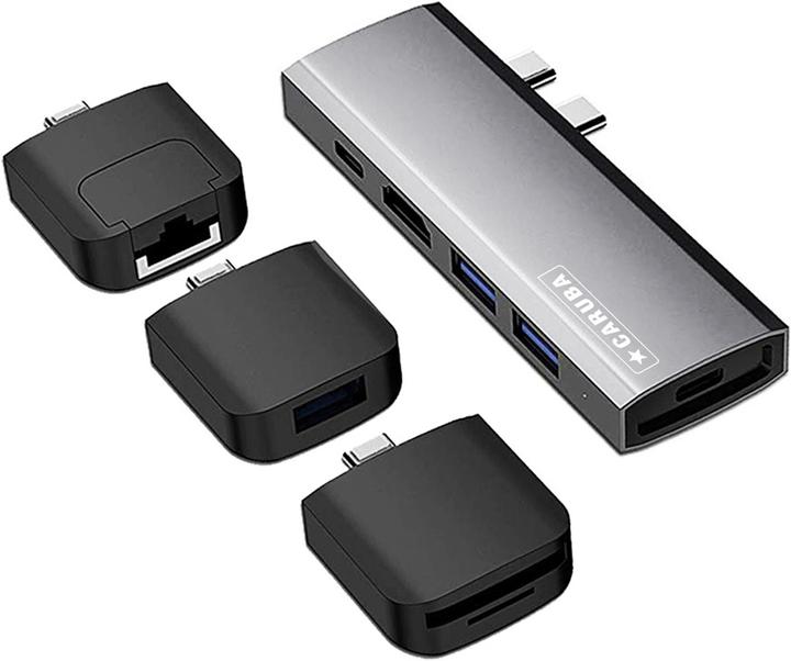 Produktbild Caruba multifunktionel 9 in 1 USB C Hub Space Grau (USB-C)