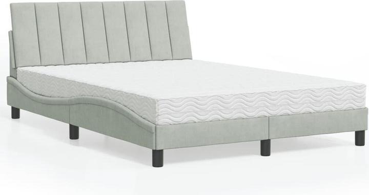 Immagine prodotto VidaXL Letto Letto imbottito Struttura del letto Letto matrimoniale Materasso Grigio chiaro 140x190 cm (140 x 190 cm)