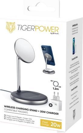 Produktbild Muvit Tiger Power Support Pack Chargeur Magsafe Mob Airpods 20w + Cable 1.2m (20 W)