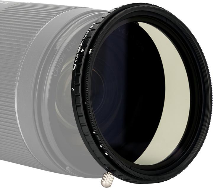 Actual product image JJC F NC52 2 in 1 Variable ND + CPL Filter (Polarizing filter, 52 mm)