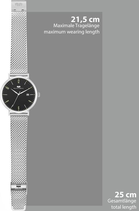 Produktbild Quarzuhr Arakon II Edelstahl Silber - 34086 (Analoguhr, 42 mm)