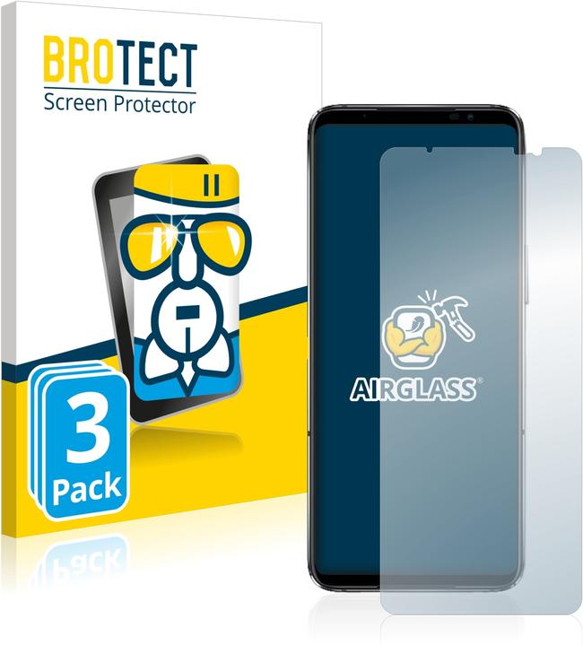 Produktbild BROTECT AirGlass Panzerglasfolie (3 Stück, Asus ROG Phone 6D Ultimate)