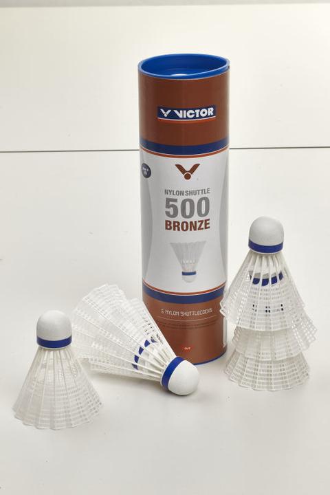 Produktbild Victor be mit 6 badminton-federbällen nylon 500