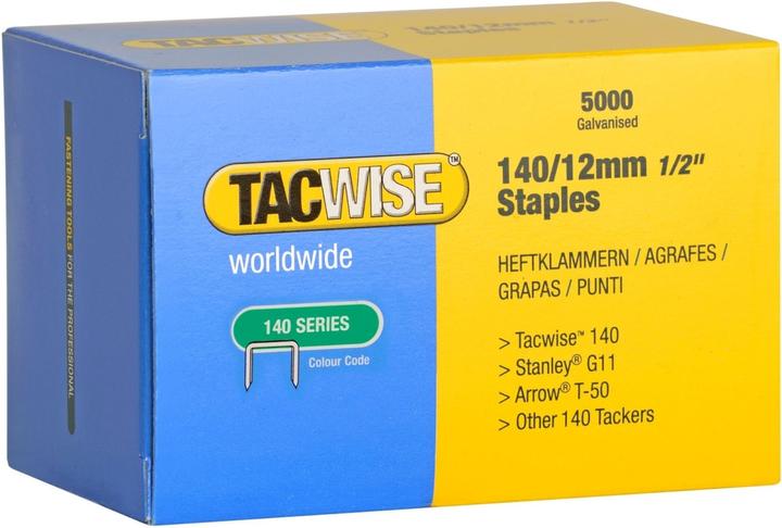 Tacwise Graffe 140/12 mm, zincate, 5.000 pezzi. (1 x)