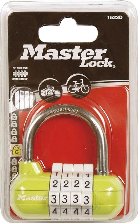 Produktbild Master Lock breites Pro-Sportvorhngeschloss mit individuell einstellbarer Zahlenkombination verschiedene Farben